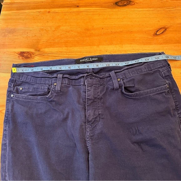 Angry Rabbit Anthropologie made In The USA stretch pants blue size 10/12 - Picture 7 of 9